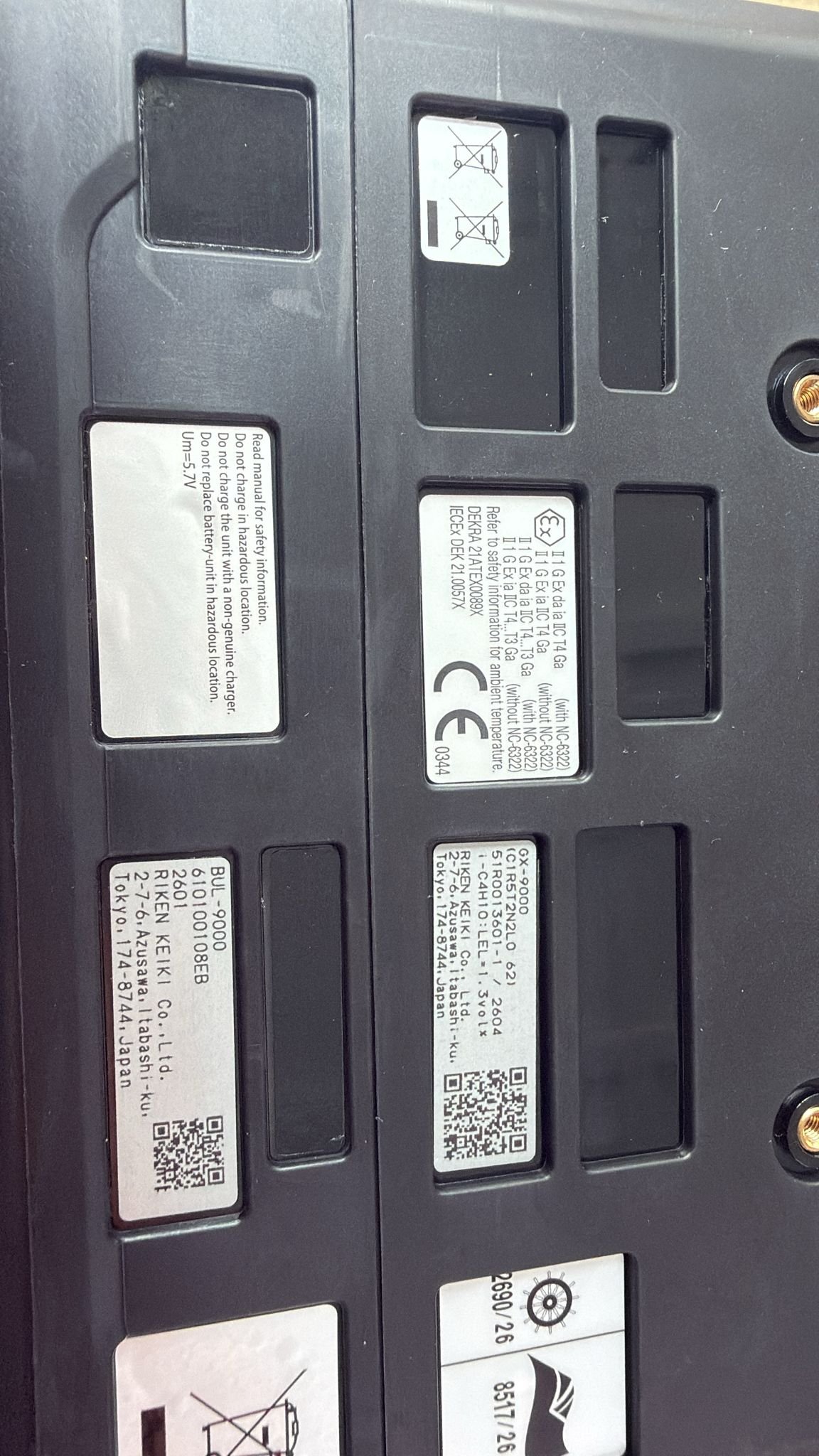 GX-9000 CO2 Monitor Nameplate